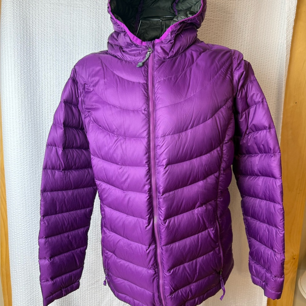 Youth Purple Down Jacket with Hood